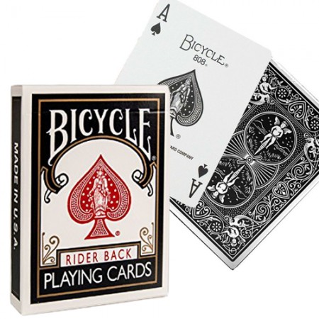 Bicycle Rider Standard pokerio kortos (Juodos)