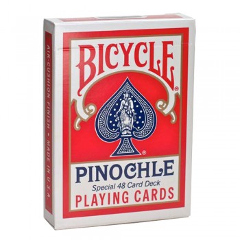 Bicycle Pinochle Standard kortos (Raudonos)