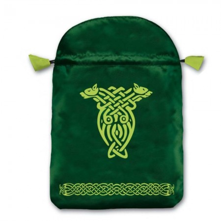 Celtic satininis žalias maišelis kortoms Lo Scarabeo