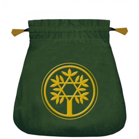 Celtic Tree satininis žalias maišelis kortoms Lo Scarabeo