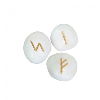 White Onyx Runos Lo Scarabeo