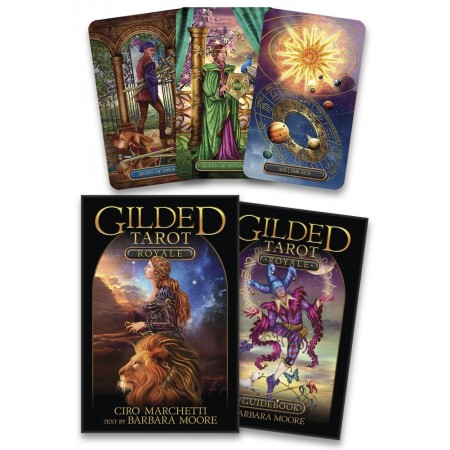 Gilded Tarot Royale kortos ir knyga Llewellyn