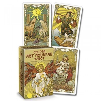 Golden Art Nouveau Tarot Mini kortos Lo Scarabeo