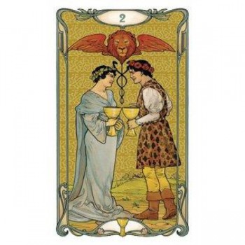 Golden Art Nouveau Tarot Mini kortos Lo Scarabeo