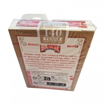 Bicycle Rider Standard pokerio kortos auksiniu apvadu (Raudonos)