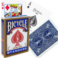Bicycle Rider Standard pokerio kortos auksiniu apvadu (Mėlynos)