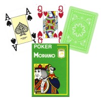 Modiano Poker 4 Jumbo Index kortos (šviesiai žalios)