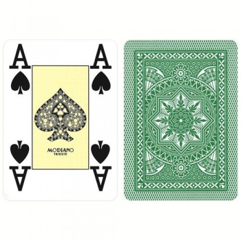 Poker 4 Jumbo Index kortos (tamsiai žalios) Modiano