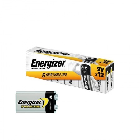 Energizer Industrial 9V Alkaline 6LR61 baterijos 12 vnt.