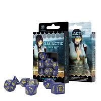 Galactic Dice RPG kauliukų rinkinys mėlynos ir geltonos sp