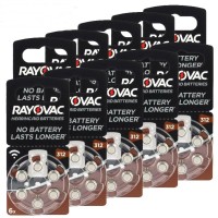 Rayovac Acoustic Special 312 baterijos klausos aparatams 60 vnt.