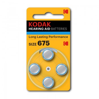 Kodak Long Lasting Performance 675 baterijos klausos aparatams 40 vnt.
