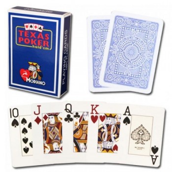 Modiano Texas Poker Hold Em Jumbo Index kortos (mėlynos)