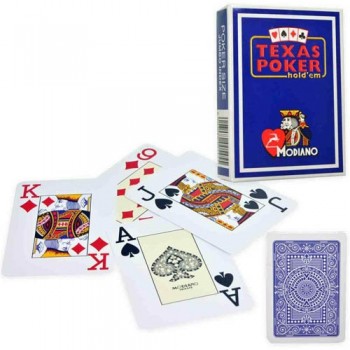 Modiano Texas Poker Hold Em Jumbo Index kortos (mėlynos)