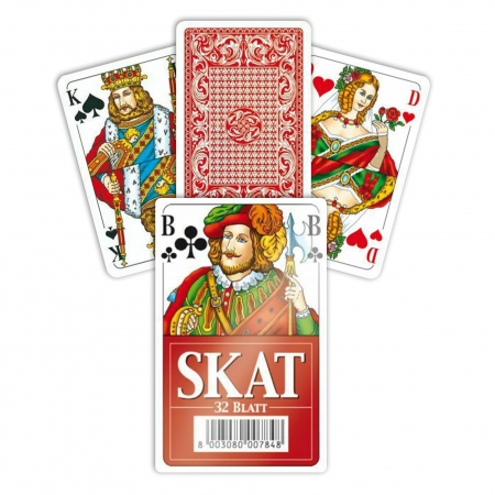 Modiano Skat žaidimų kortos (raudonos)