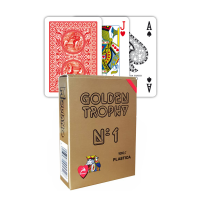 Golden Trophy Modiano žaidimų kortos (raudonos)