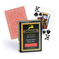Ramino Acetate Quality žaidimų kortos (raudonos)