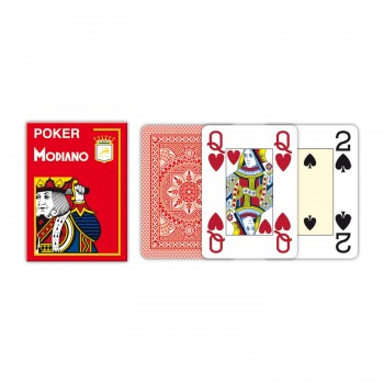 Poker Modiano žaidimų kortos (raudonos) 