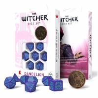 The Witcher Dandelion kauliukų rinkinys (violetinės ir turkio sp.)