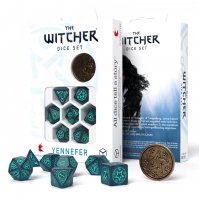 The Witcher Yennefer kauliukų rinkinys tamsiai mėlynos ir turkio spalvos