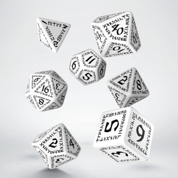 Runic kauliukų rinkinys baltos ir juodos sp