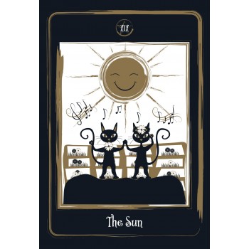 Golden Black Cat Tarot kortos AGM