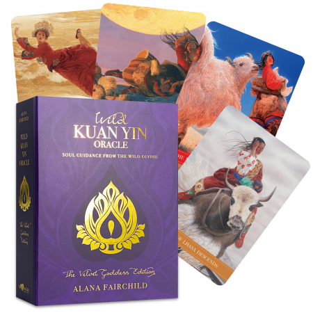 Wild Kuan Yin Oracle Velvet Goddess Edition kortos Blue Angel