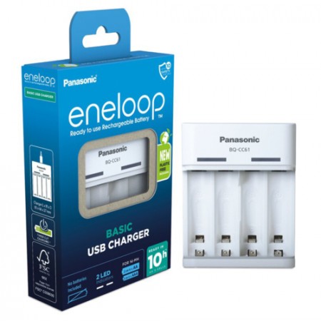 Panasonic Eneloop BQ-CC61 USB Basic Baterijų įkroviklis