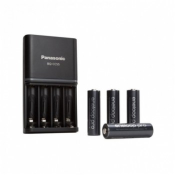Panasonic Eneloop pro BQ-CC55 (su 4xAA baterijom) Baterijų įkroviklis