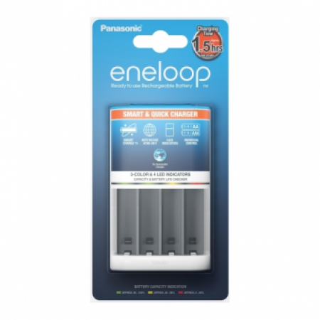 Panasonic Eneloop BQ-CC55 smart & quick Baterijų įkroviklis
