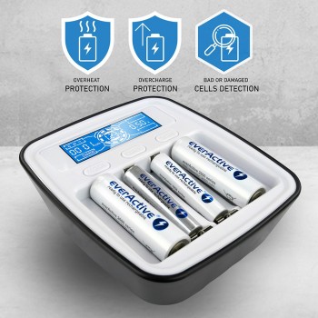 everActive NC-1000m intelligent Baterijų įkroviklis