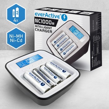 everActive NC-1000m intelligent Baterijų įkroviklis