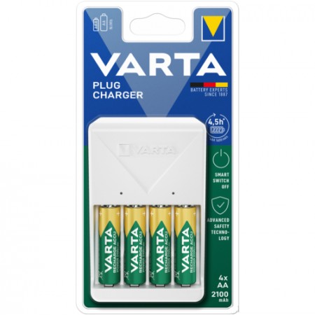 Varta Plug Charger 57657 (su 4xAA) Baterijų įkroviklis