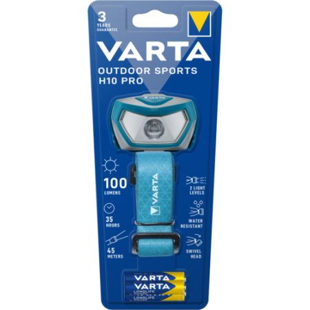 Varta Outdoor Sports H10 PRO 16650 prožektorius ant galvos