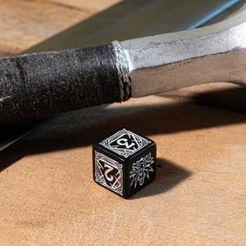 The Witcher Geralt Silver Sword kauliukų rinkinys juodos ir sidabro sp