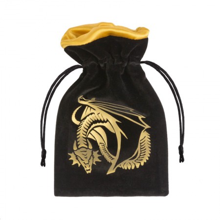 Dragon Velour kauliukų maišelis juodos ir auksinės sp