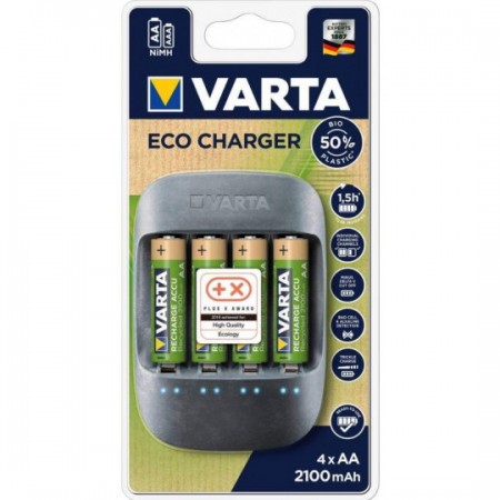 Varta ECO Charger 57680 (su 4xAA) Baterijų įkroviklis