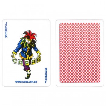 Copag 4 Corner Jumbo pokerio kortos baltoje dėžutėje (Raudonos)