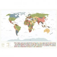 Nutrinamas pasaulio žemėlapis (Baltas) + mažas Jungtinės Karalystės (UK) žemėlapis 