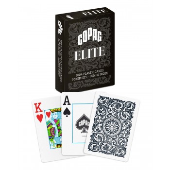 1546 Elite Poker size - Jumbo index žaidimo kortos (juodos) Copag 