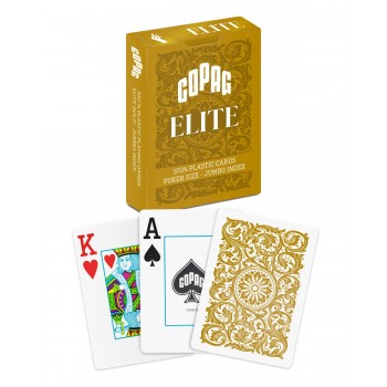 1546 Elite Poker size - Jumbo index žaidimo kortos (auksinės) Copag 