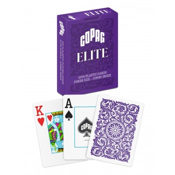 1546 Elite Poker size - Jumbo index žaidimo kortos (purpurinės) Copag 