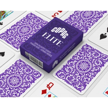 1546 Elite Poker size - Jumbo index žaidimo kortos (purpurinės) Copag 