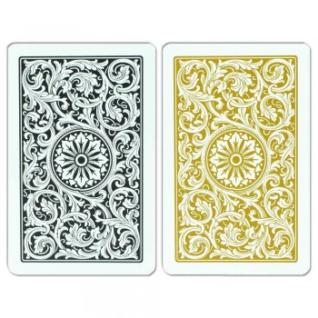 Elite 1546 Playing Cards bridge size dviguba žaidimo kortų kaladė (juoda/auksinė) Copag