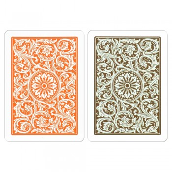 Elite 1546 Playing Cards poker size dviguba žaidimo kortų kaladė (oranžinė/ruda) Copag