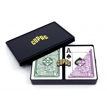 Legacy 2-jų plastikinių pokerio dydžio žaidimo kortų kaladžių rinkinys Copag