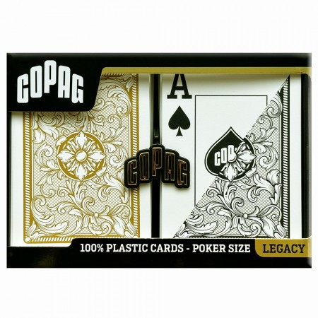 Legacy 2-jų plastikinių pokerio dydžio žaidimo kortų kaladžių rinkinys Copag