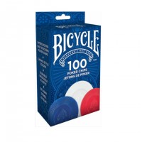 Bicycle Plastic Poker Chips 100 Count 2 Gram