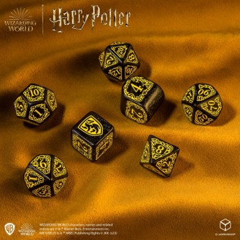 Harry Potter. Hufflepuff Modern Dice kauliukų rinkinys (juodos sp.)