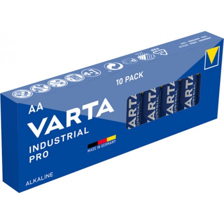 Varta Industrial AA alkaline LR6 baterijos 10 vnt.